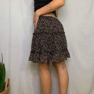 Sienna Sky Floral Mini Ruffle Skirt